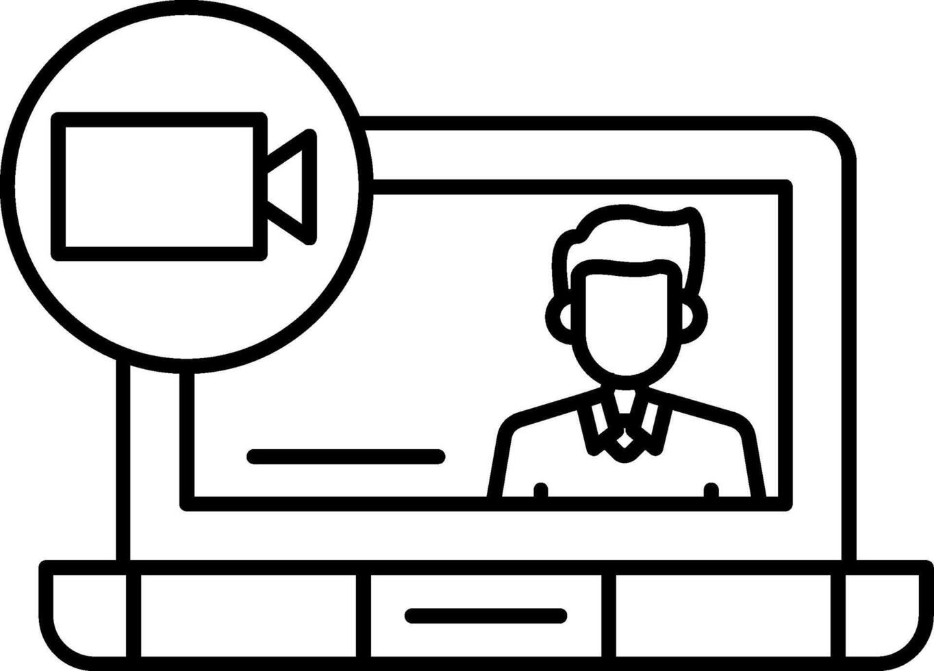 online class Line Icon vector