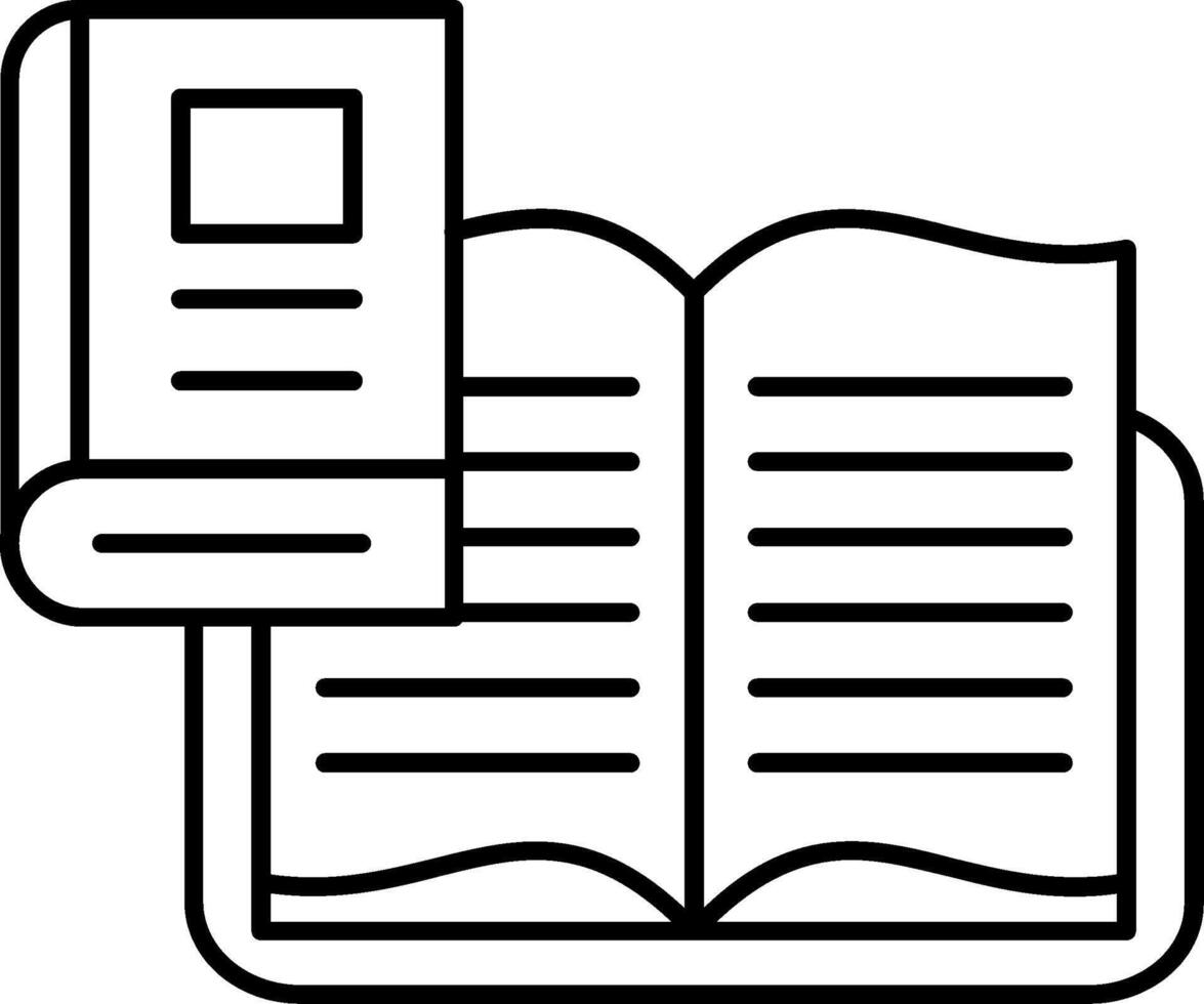 Books Line Icon vector