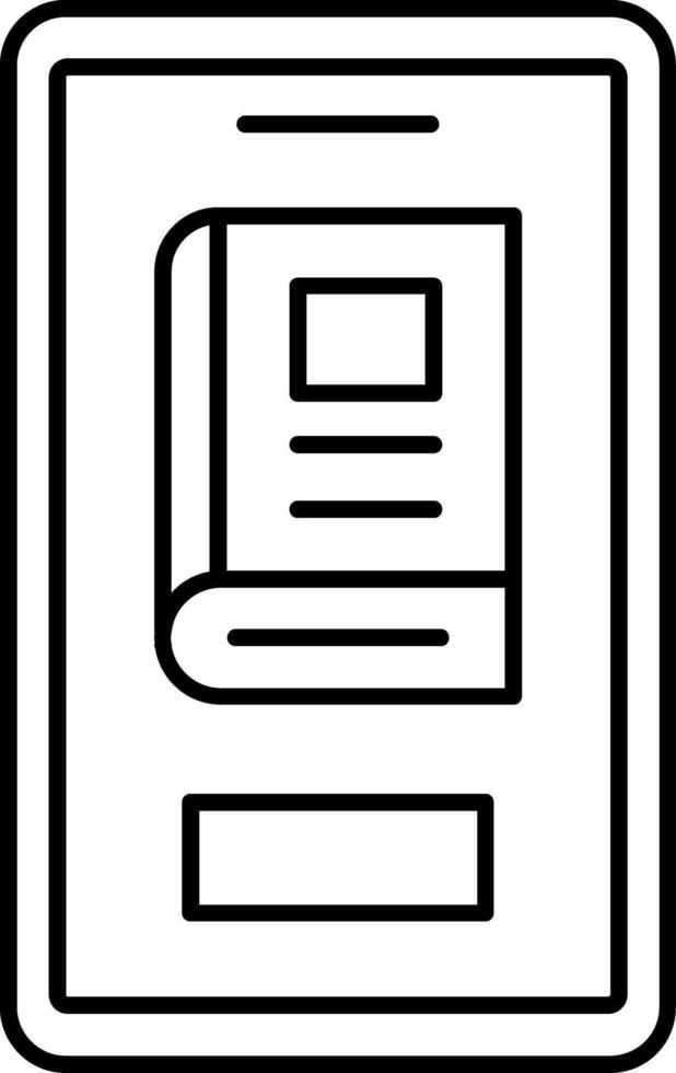 Reading App Line Icon vector