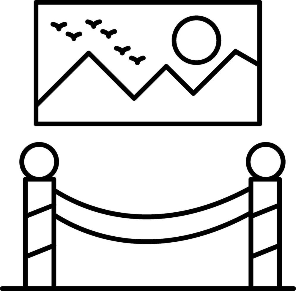 Art Exhibition Line Icon vector
