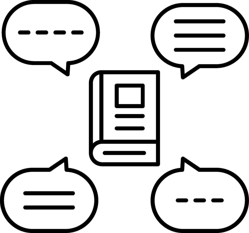Discussion Group Line Icon vector