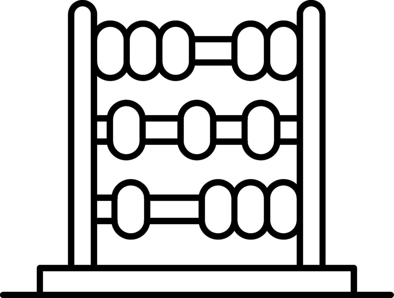 Abacus Line Icon vector