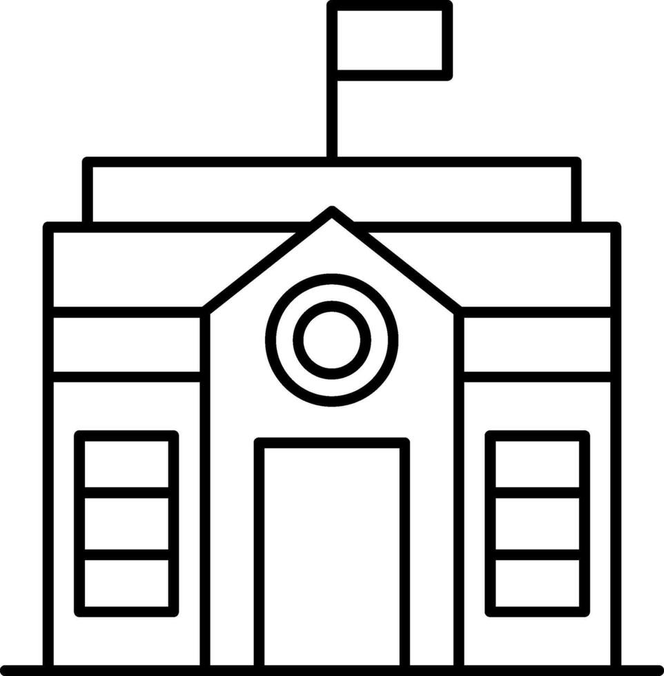 School Line Icon vector