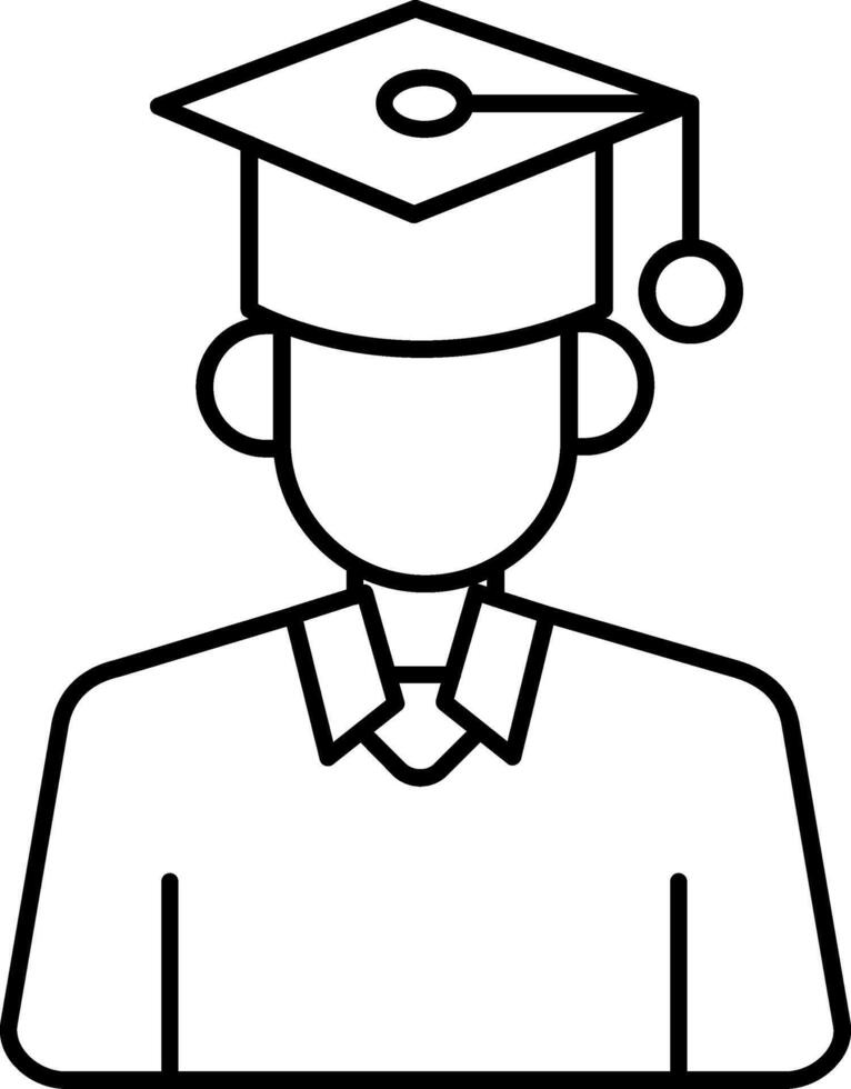 Graduate Line Icon vector