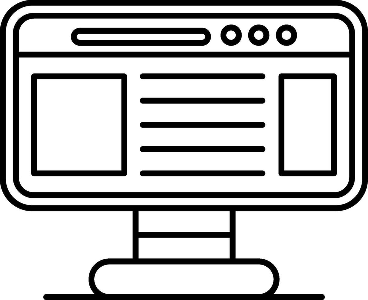 Website Line Icon vector