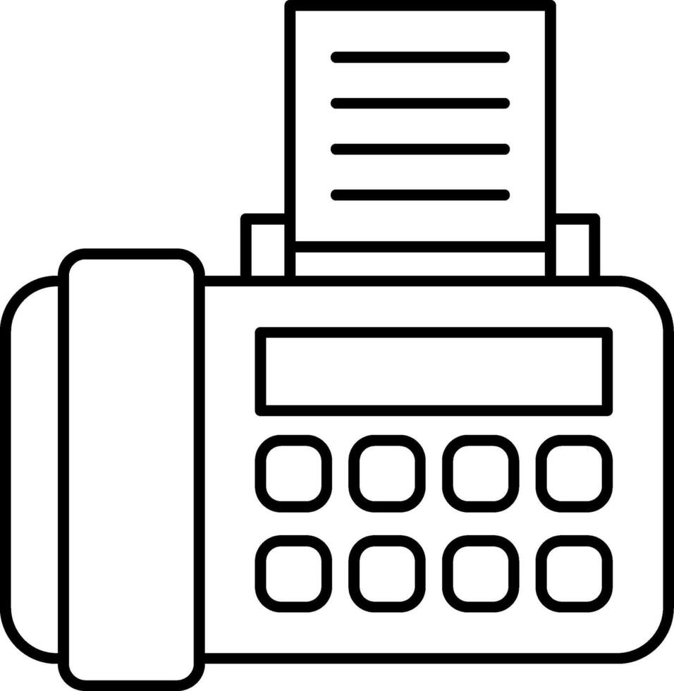 Fax Line Icon vector