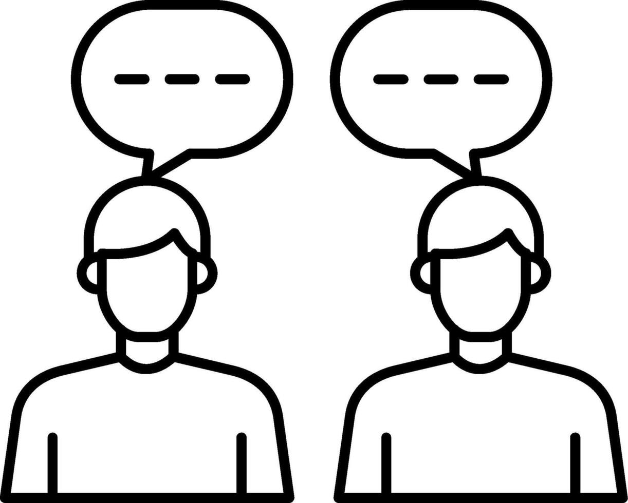 Conversation Line Icon vector