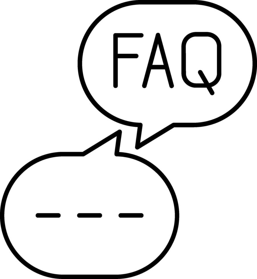 Faq Line Icon vector