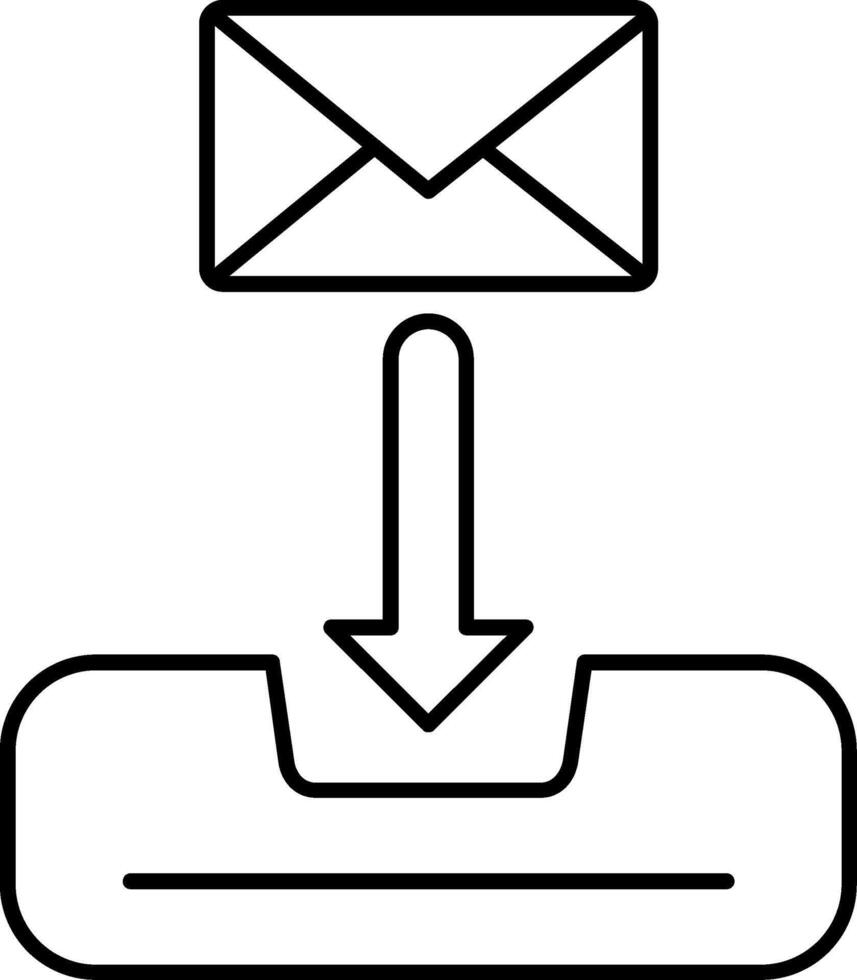Inbox Line Icon vector