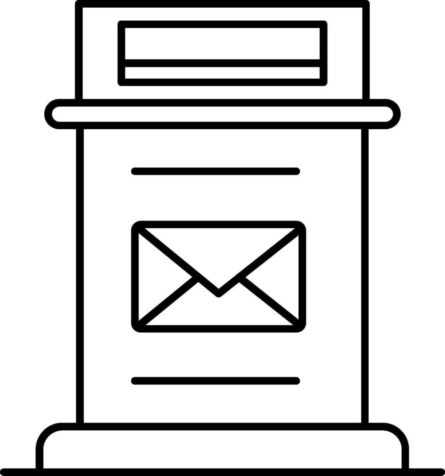 Mailbox Line Icon vector