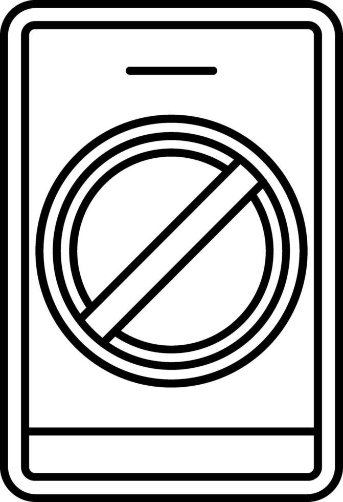 Block Contact Line Icon vector