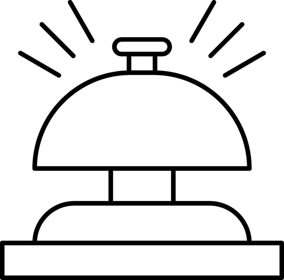 Desk Bell Line Icon vector