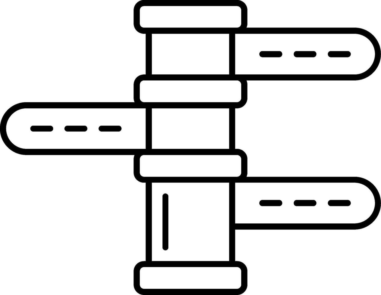 Sign Board Line Icon vector