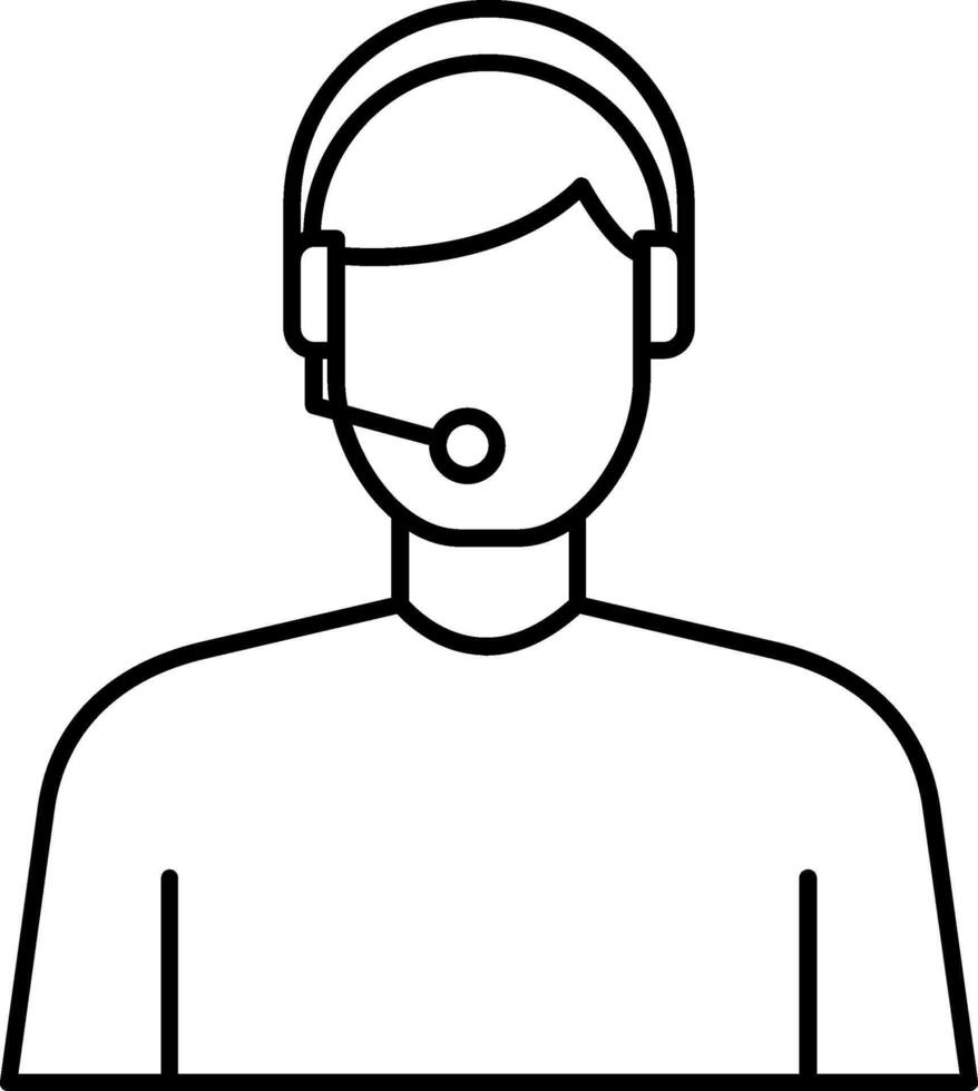Virtual Assistant Line Icon vector