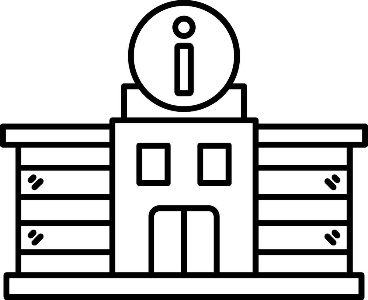 Information Center Line Icon vector
