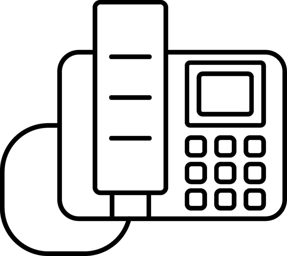 Landline Phone Line Icon vector