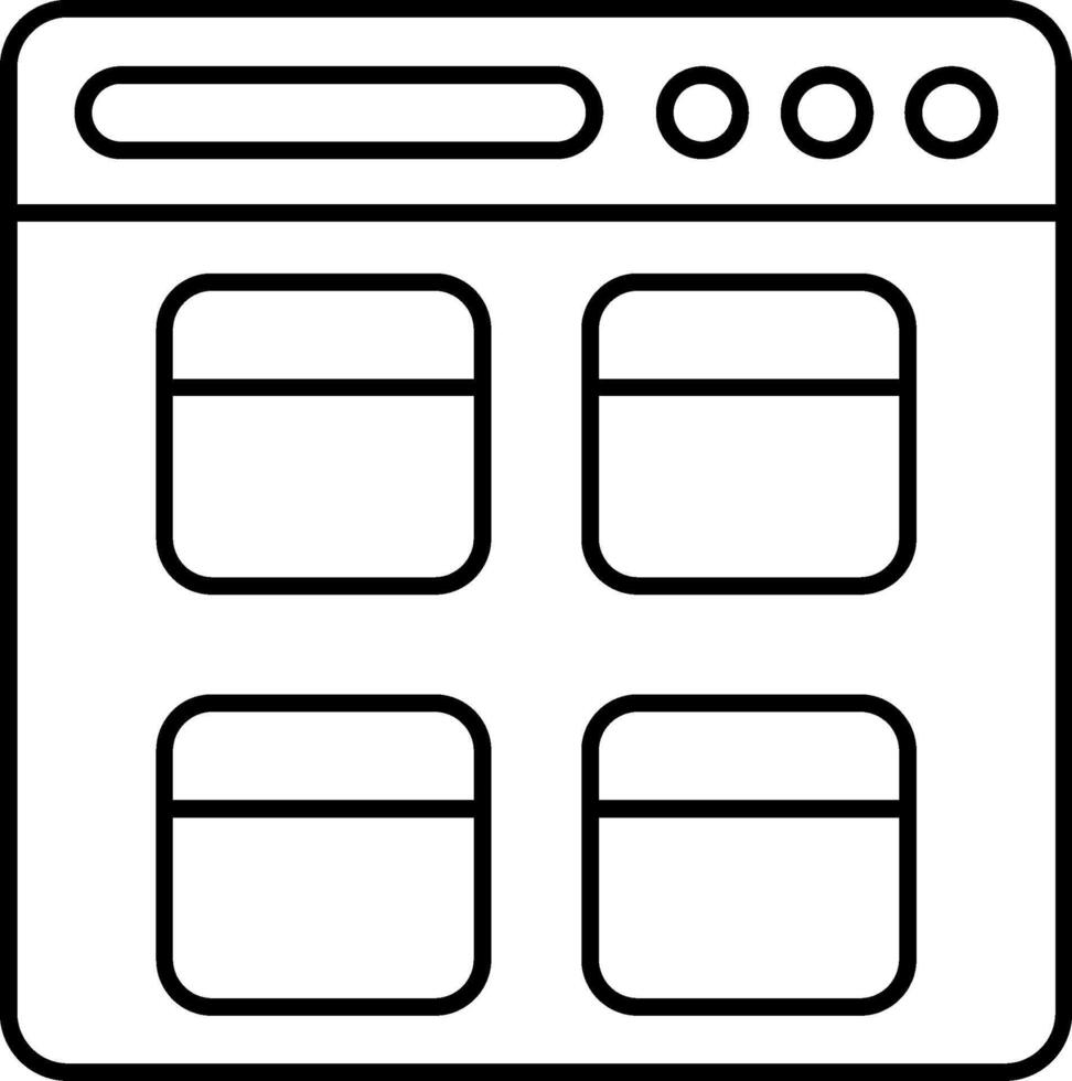 Webpage Line Icon vector