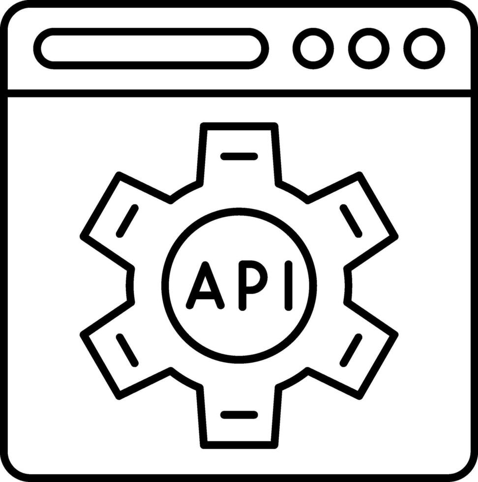 Api Line Icon vector