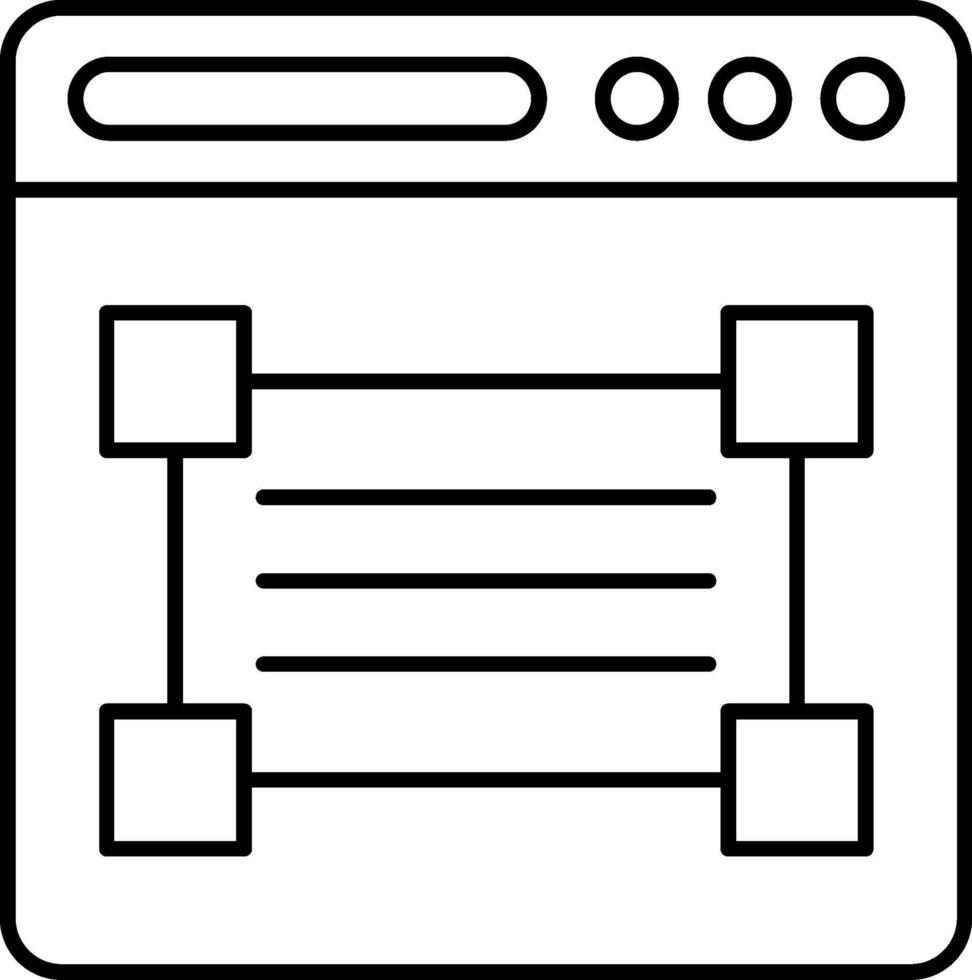 Web Design Line Icon vector
