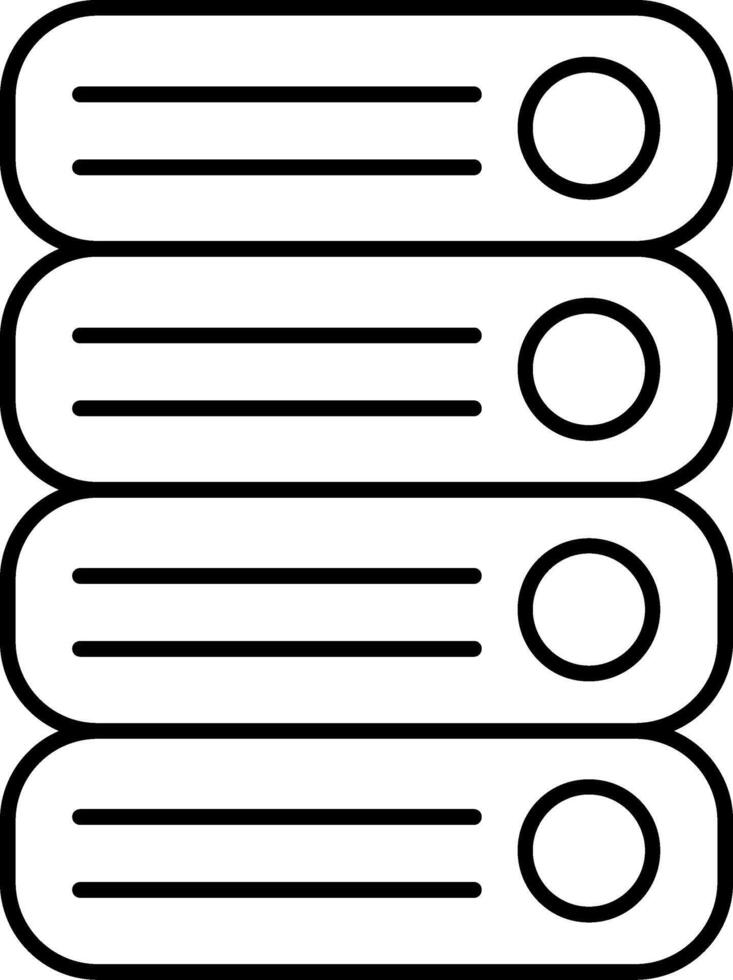 Server Line Icon vector