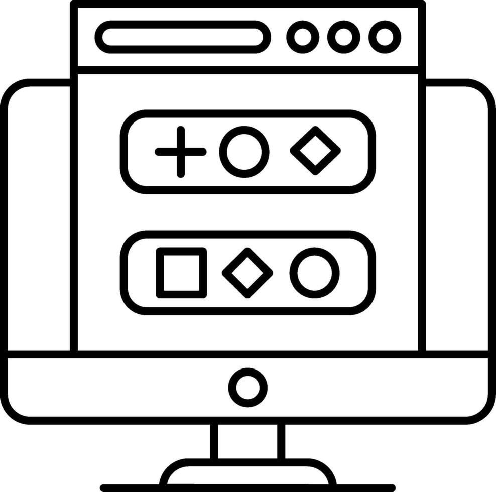 Web Design Line Icon vector