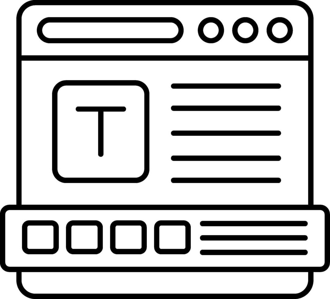 Footer Line Icon vector