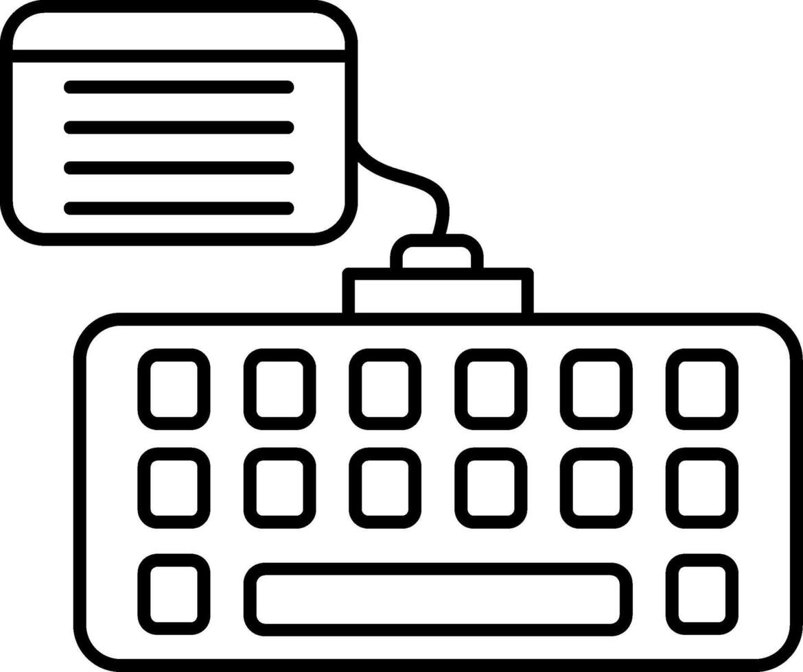 Keyboard Line Icon vector