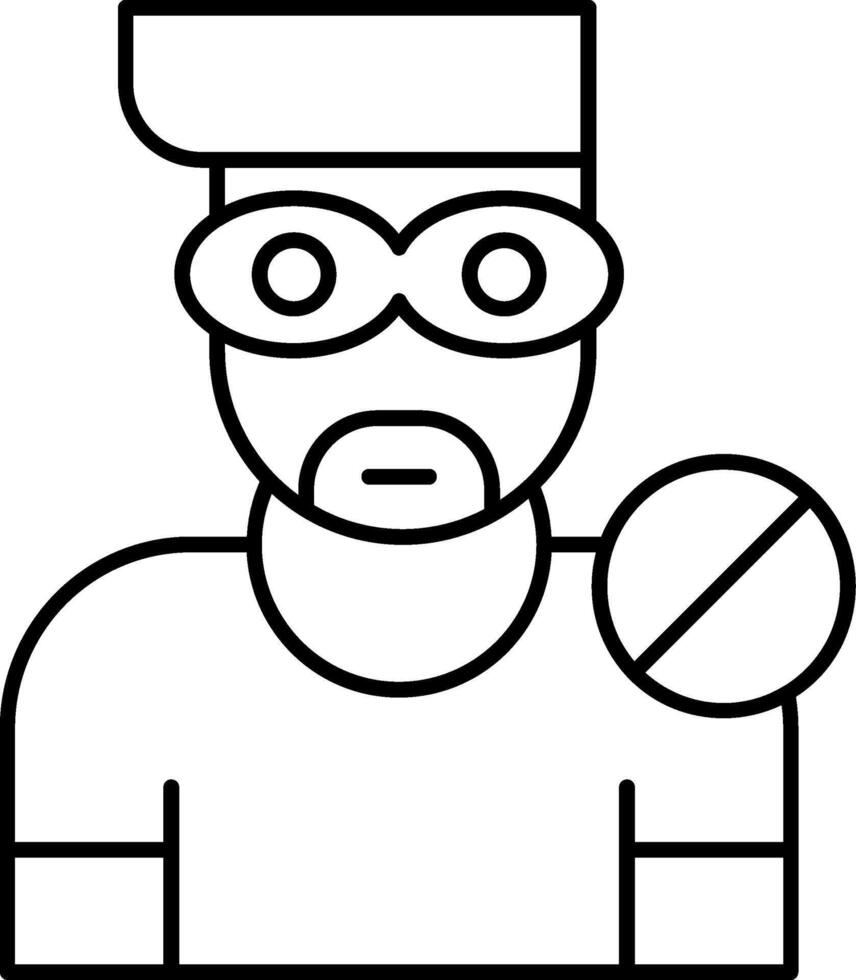 No Thief Line Icon vector