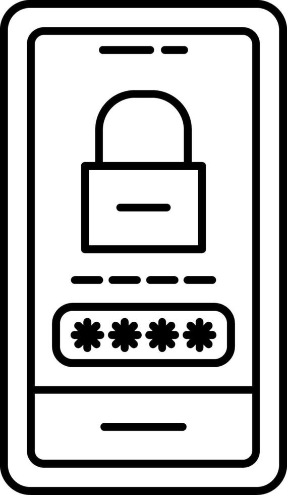 Password Lock Line Icon vector
