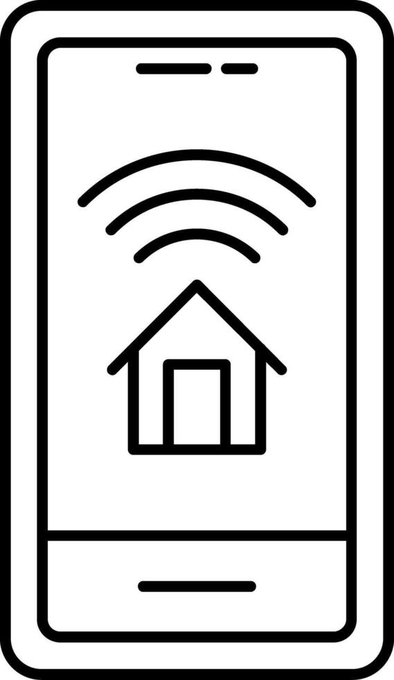 Smart Home Monitoring Line Icon vector