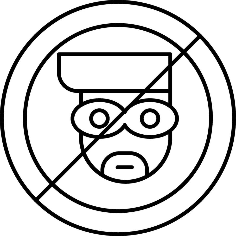 Anti Theft Line Icon vector