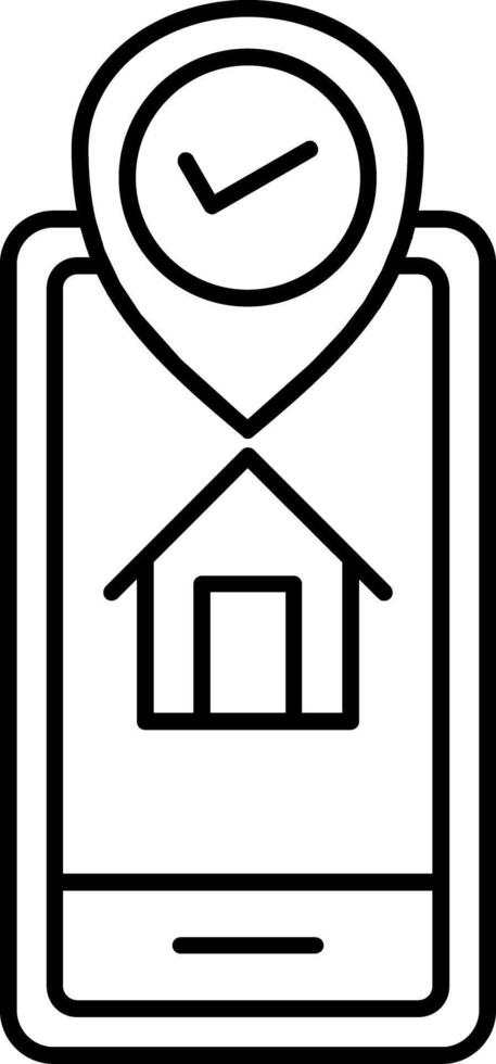 Gps Tracker Line Icon vector