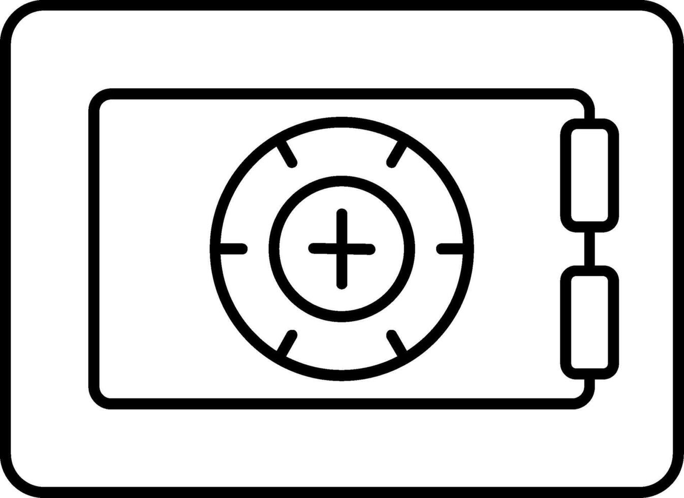 Vault Door Line Icon vector