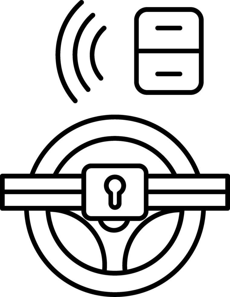 Car Alarm Line Icon vector