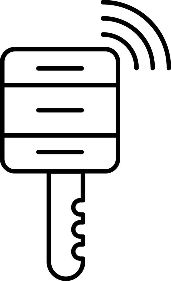 Smart Key Line Icon vector