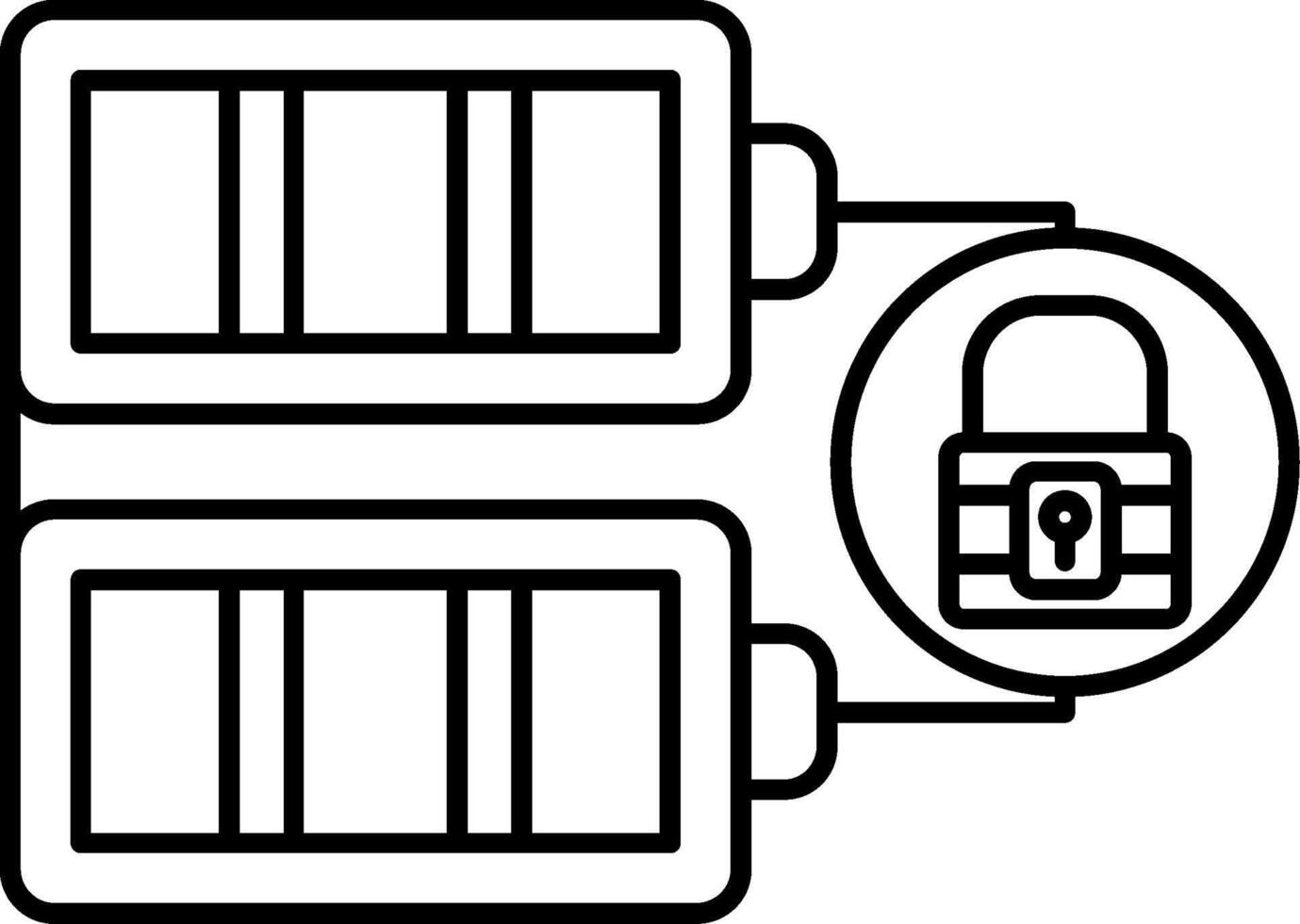 Anti Theft Line Icon vector