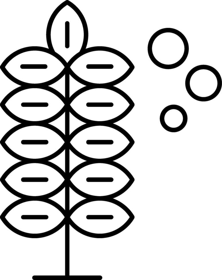 Pollen Allergy Line Icon vector