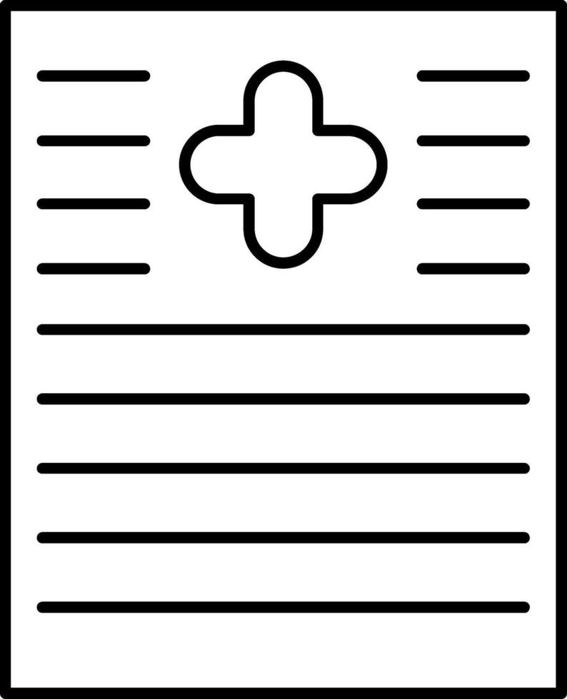 Medical Report Line Icon vector