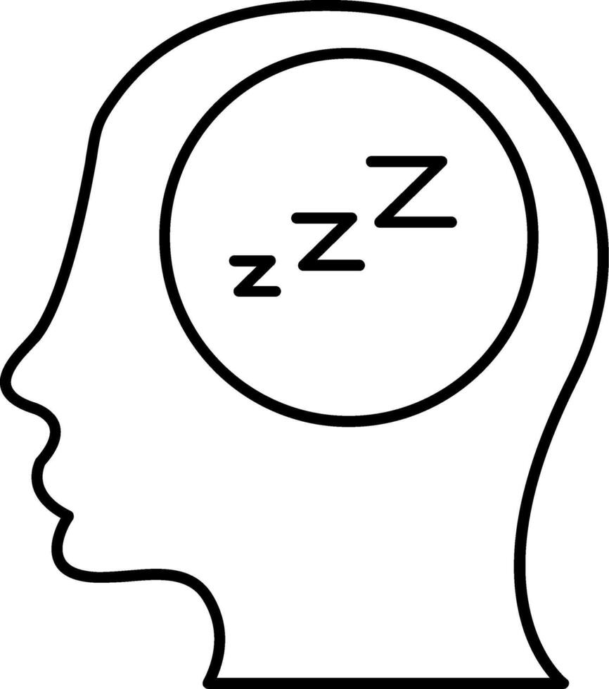 Sleepiness Line Icon vector