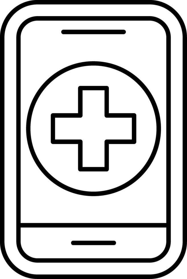 Mobile Phone Line Icon vector