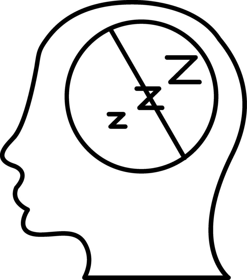 Insomnia Line Icon vector