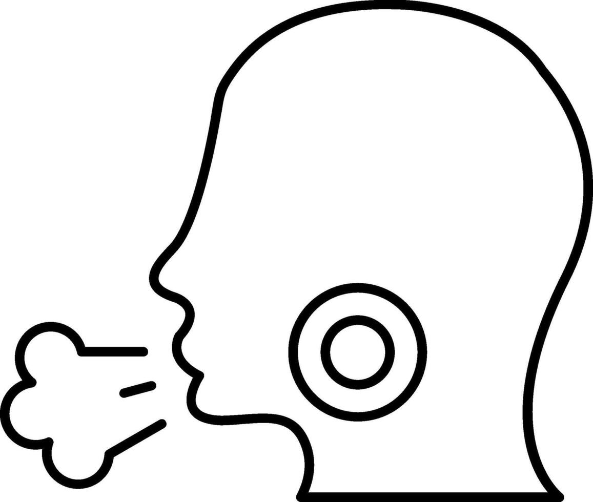 Cough Line Icon vector