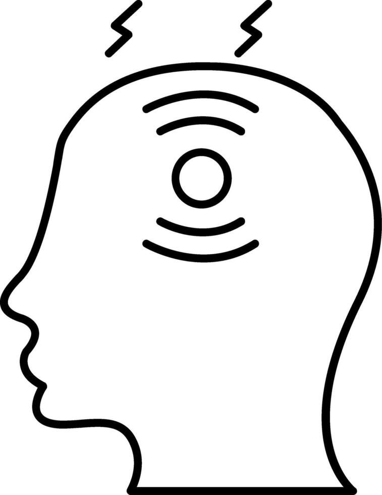 Headache Line Icon vector