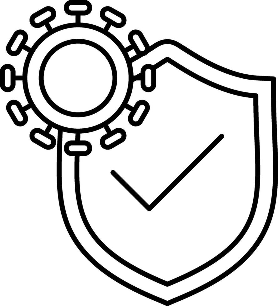 Immune System Line Icon vector