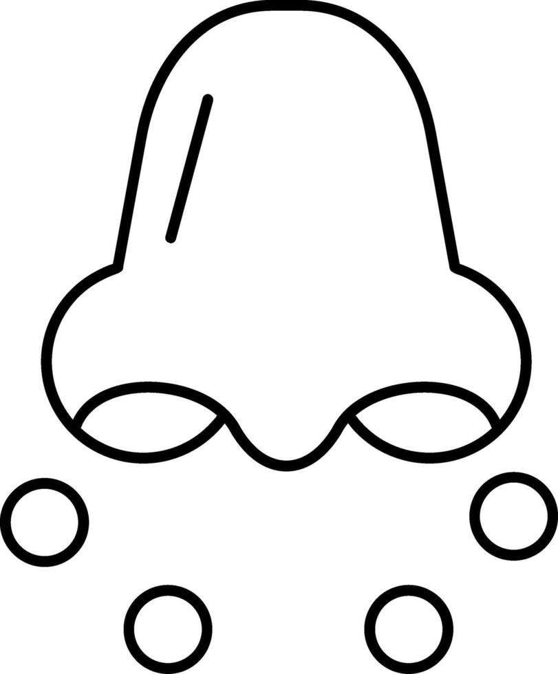 Pollen Allergy Line Icon vector