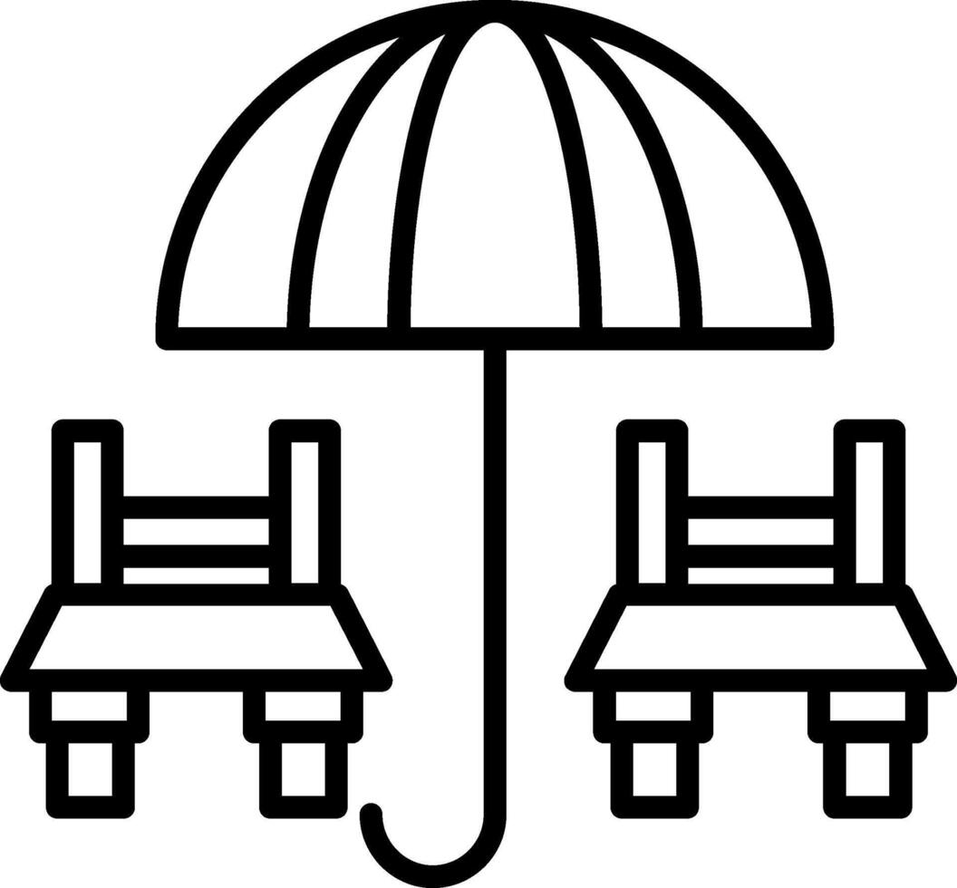 park chair Line Icon vector