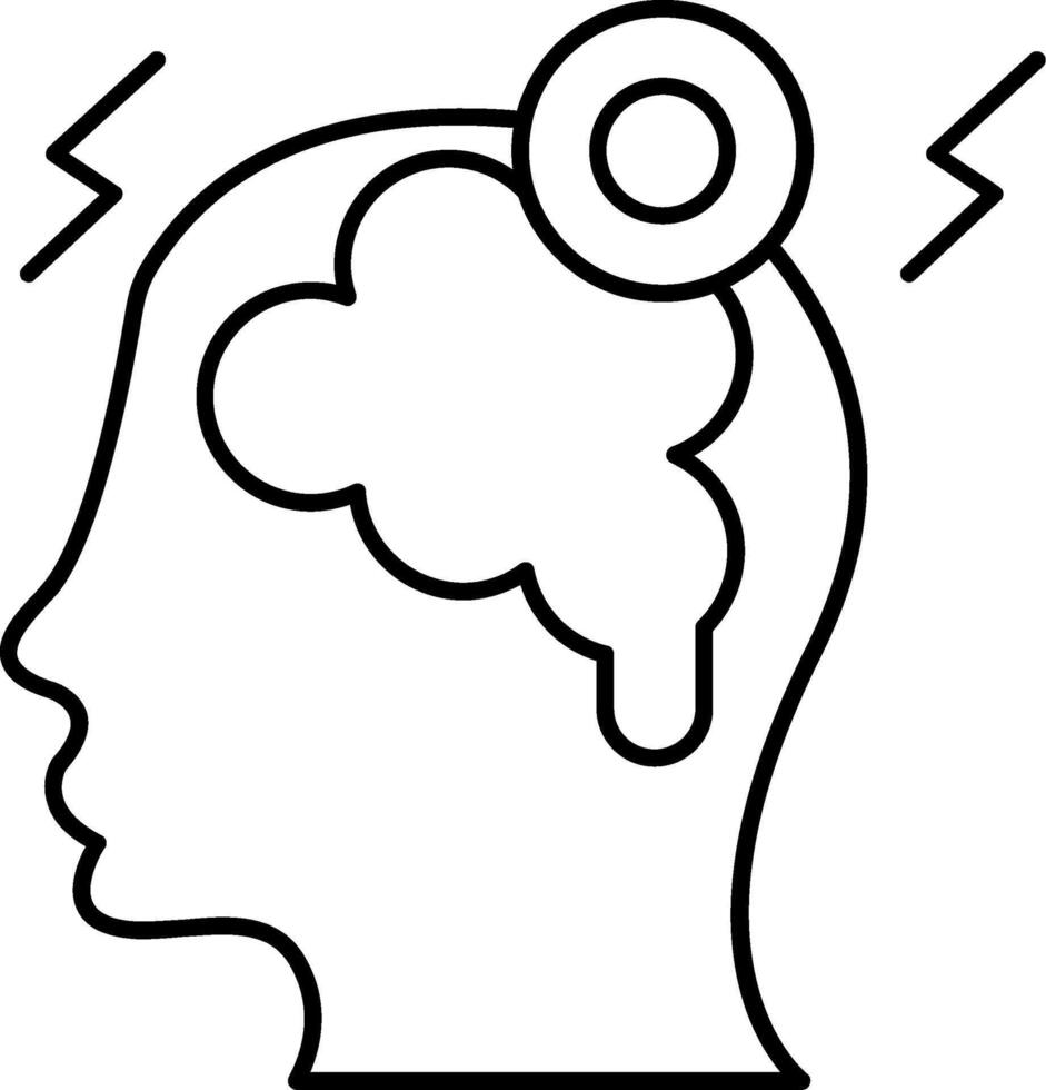 Headache Line Icon vector