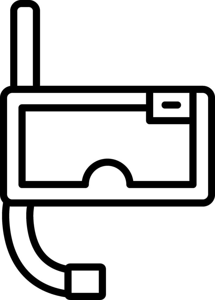 Diving Line Icon vector