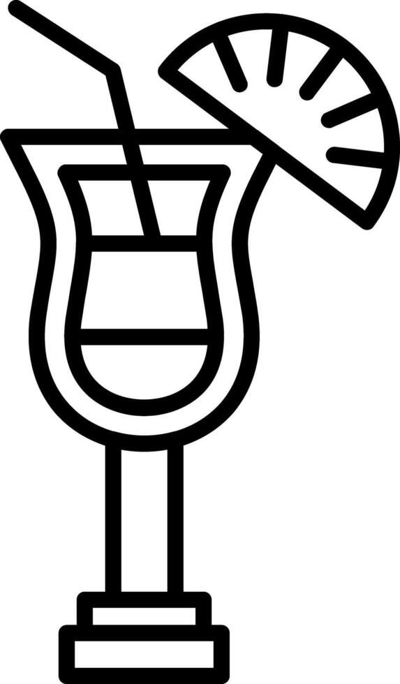 Cocktail Line Icon vector