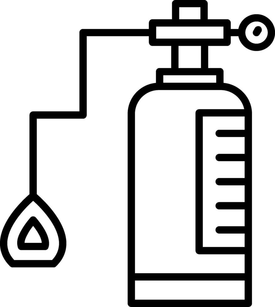 Oxygen Tank Line Icon vector